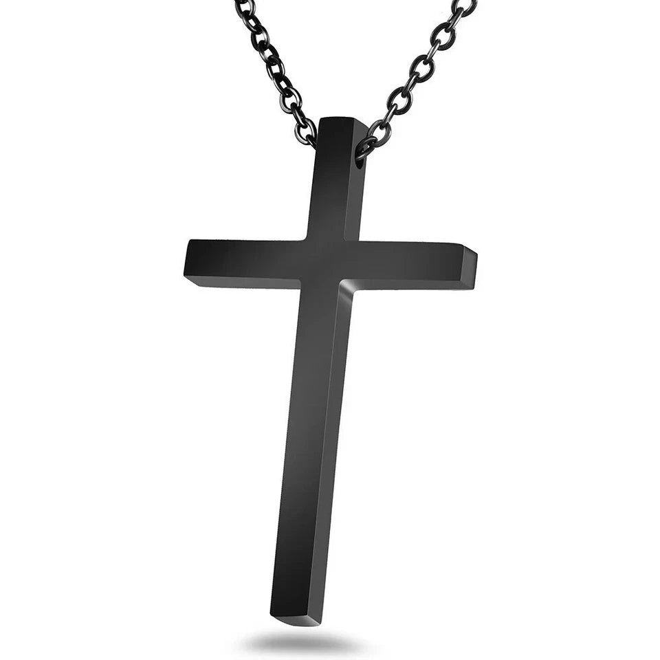 Sterling Silver Cross Pendant Necklace Women Men Girls Jewellery Gift