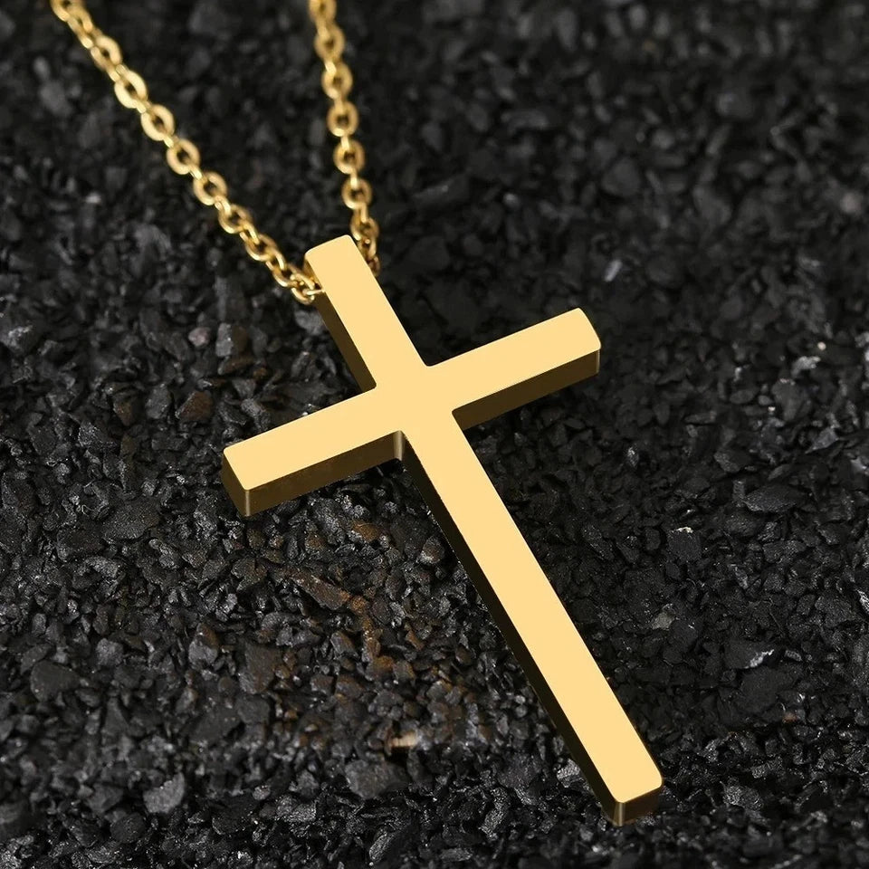 Sterling Silver Cross Pendant Necklace Women Men Girls Jewellery Gift